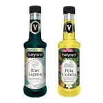 BEVARO Blue Lagoon Syrup and Pina Colada Syrup Combo, 300ml each, Pack of 2, Refreshing Gourmet Syrup for Cocktails, Mocktails, Mixers, Ice crushers & other Beverages