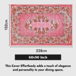 Dakshya Industries Flower Design 6 Seater Dining Table Cover| Table Cover |Waterproof & Heat Resistant,Polyvinyl Chloride (PVC),Rectangular,Pack of 1( Pink )
