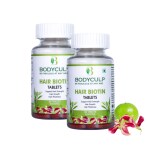 BODYCULP Biotin Tablets For Hair Growth And Prevent Hair Loss 100% Natural With Biotin, Amla, Riboflavin And Asparagus, Supplement For Men And Women, 60 Days Pack