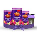 ProToGrow Fitbhim Chocolate Drink Pack of 3 (with Free Sipper). Yummy Belgian Chocolate Flavour, 200grams each, Suitable for growing kids.