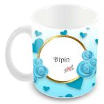 Jiya EnterpriseTovaih White Ceramic Printed Design Of Name Dipin Coffee Mug - 350 ML