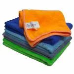 SOBBY 5 pcs Microfiber Cleaning Cloths 40x40 cm Multicolour for Home Kitchen car Bike Glass Laptop Cleaning