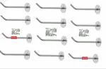 Anee - Kee Metal Display Hook Wall Mount Stainless Steel 6 Inch - 12 Pcs - 5mm thick Rod