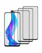 GADGETRONICS Realme X Black Tempered Glass Scratch Resistant and Anti Fingerprint Screen Protector