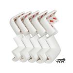 Kids Station Made in India Baby Proofing Corner Protector for Kids Safety, Soft Cushion for Sharp Furniture/Table Corner (50g/mt Dense, 10 pcs, L-Shape, Off-White)