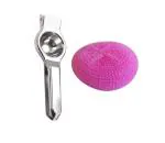 URBAN BUY Stainless Steel Lemon Squeezers With Kitchen for ,1 Pcs Solid Plastic Bartan Juna and Multicolour, (Pack of 2)