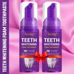 KURAIY 60ML V34 Purple Brighten Whitening Yellow Teeth Toothpaste Foam Cleaning Effective Removing Tooth Stain Oral Cleaning Product