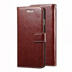 ClickCase Vintage Series For Lenovo Zuk Z2 Plus Brown Faux Leather Mobile Wallet Flip Cover