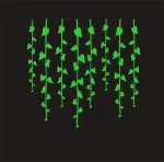 DreamKraft Green Vinyl Glow In The Dark Leaf Decorative Radium Sticker 25x17 cm