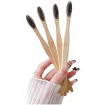Athelas Pack of 4 Charcoal Activated Bamboo Toothbrushes