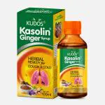 Kudos Kasolin Ginger Syrup | Herbal Remedy for Cough & Cold | 100ML | GMP Certified