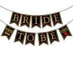 Zyozique Bride to Be Banner for Bridal Shower Decorations Garland - Bachelorette Party Supplies