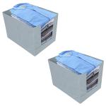 Kuber Industries Non-Woven 2 Pieces Shirt Stacker Wardrobe Organizer (Grey)-CTKTC21195