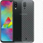 Kite Digital Samsung M10 Back Screen Protective Film Carbon Fiber Skin Transparent Screen Guard Sticker (Pack of 2)