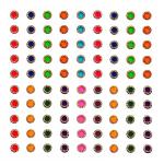 Vama Fashions Golden Crystal White Diamond Multicolor Stone Bindi Sticker For Ladies - 90Bindi Forehead Multicolor Bindis