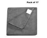 BLUE WONDER Kitchen Microfiber Cloth for Multipurpose Car Cleaning and (Multicolour, Pack of 17)