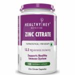 Healthy Hey Nutrition Zinc Citrate, Supports Immune and Immunity - 120 Veg Capsules
