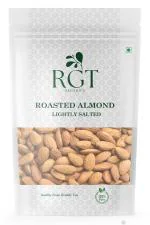 RGT Organics Roasted Almonds lightly Salted| Delicious And Crunchy badam 400Gm (200Gmx2)