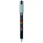 uni-ball Posca PC-1MR 0.7 mm Extra-Fine Tip Markers, Silver Ink, Pack of 2