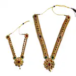 HRIDAY FOODS SERVING DIL SE.. Flower Necklace or Mala for Ganpati Shringar combo (8 or 12 inch)