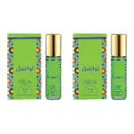 Nabeel - Tawasul Premium Attar Roll-on Perfume Oil | 100% Non Alcoholic | Unique floral scent with a potent blend of Bergamot, Apple, Rose, Patchouli & Oakmoss | 6ml (Set of 2) | Made in U.A.E