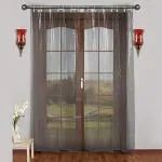 WISHLAND 0.30 mm PVC AC Transparent Curtain for Door(Size - 4.5 X 8 Feet)