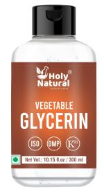 Holy Natural Organic Vegetable Glycerin (300ml), Vegetable Glycerin, Non-GMO, Kosher, Food Grade/Cosmetic Grade, For Skin, Hair, Crafts, and Soap Base Oil.