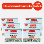 Desi Label Desi Khand khandsari Yellow Sachets| Substitute to refined sugar (Pack Of 6(180 Sachets) )