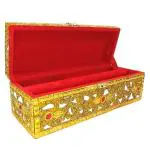 santarms Rectangular Gold Wood Bangle Box