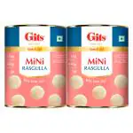 Gits Open & Eat MiNi Rasgulla, 30 Pieces Per Can, Mouth-Watering Indian Mithai, 2Kg (Pack of 2 x 1Kg Each)