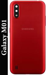 FRIENDZZWORLD Red Plastic Back Panel For Samsung Galaxy M01