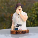 WELNO Colourfull Bhagat Singh Statue Indian Freedom Fighter Figurine for Car Dashboard Home Office Table Décor