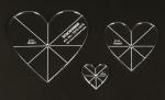 Traceease 3 Pcs Heart Shaped Quilt/ Applique Template 1