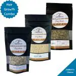 Hair Growth Combo of Vegan, Organic, Unprocessed Seeds - (50g x 3) Packs