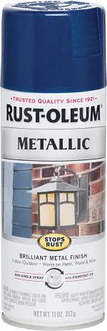 Rust-Oleum STOPS RUST 7251830 Metallic Spray Paint COBALT BLUE, 312 grams