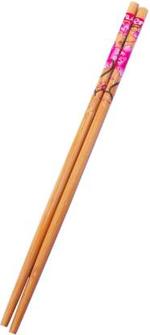 RED ALIENS Eating Bamboo Japanese, Korean, Vietnamese, Chinese Chopstick (Brown Pack of 2)