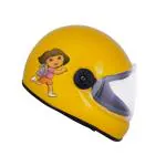 Western Era Full Face Helmet for Kids (3-12 Yrs, Yellow Glossy)