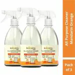 All Purpose Natural Cleaner Liquid Spray For Bathroom, Kitchen And Glass With Refreshing Aroma Of Mandarin Orange | Child & Pet Safe, Eco- Friendly, Plant Based | 500 ml x 3