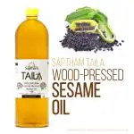 Saptham Taila 100% Wood Pressed / Cold Pressed Sesame Oil / Gingelly Oil PET Bottle 1 L