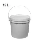 KGN Traders Plastic Bucket 15 Liter With Lid Long Lasting and Durable Bucket White Color