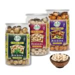 Go Real Premium flavoured (Organic, Classic Salted & Indian Chat) Fox Nuts (Phool Makhana) Lotus Seed Pop/Gorgon Nut Puffed Kernels (70 gm x 3 packs of JAR) Healthy Snack Low Calorie