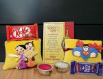 CraftVatika Rakhi for Kids Boy with Chocolate Gift, Card and roli tilak