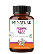 MINATURE Papaya Leaf Tablets - Help To Blood Platelet Boost, Digestion Support And Antioxidants - 90 Tablets