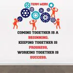 StickMe Multicolor Vinyl Teamwork Office Inspirational Motivational Quotes Creative Colorful Wall Sticker