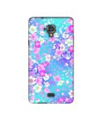 Casotec Floral Blue Pattern Design Printed Silicon Soft TPU Back Case Cover for Swipe Elite 2 plus