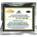 MGBN Gelatin With Sabja Seed Powder 2 In 1 Uses For Face Mask, Hair Removal Skin Care 100 gm