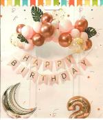 My Party Suppliers Rose Gold and Pink Confetti Party Decorative Balloons Arch Kit