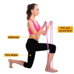 Shopeleven Fitness Resistance Band Silicone Yoga Tension Band Elastic Pull Rope Figure 8-Shaped Silicone Rope Open Shoulder Stretcher, Workout Puller Household