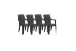 Nilkamal Plastic Outdoor Chair  (Black, Set of 4, Pre-assembled)