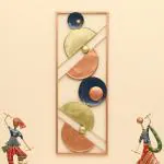 vedas Multicolour Metal Rectangular Etsu Abstract Wall Frame, Wall Art Sculpture for Living Room Bedroom, Hotel Office Home Decor (Size: 11 X 30 INCH)